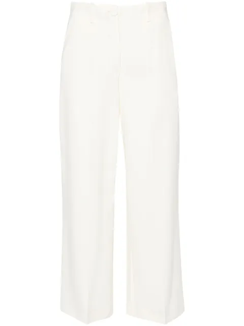 Erika Cavallini straight-leg cropped trousers White P4SR03