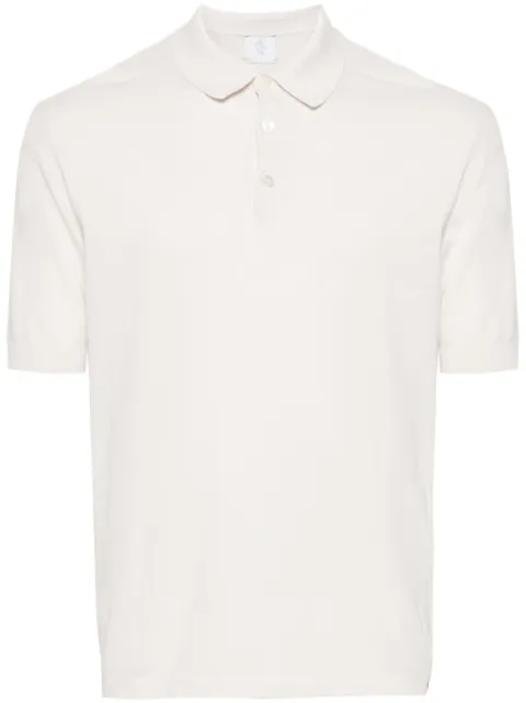 Eleventy fine-ribbed cotton polo shirt White I76MAGC14MAT0A001