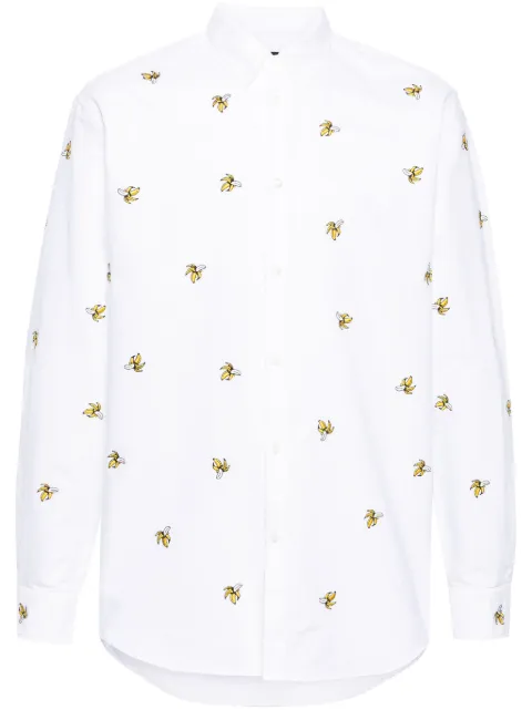 DSQUARED2 fruit-embroidered cotton shirt White S71DM0694S52493