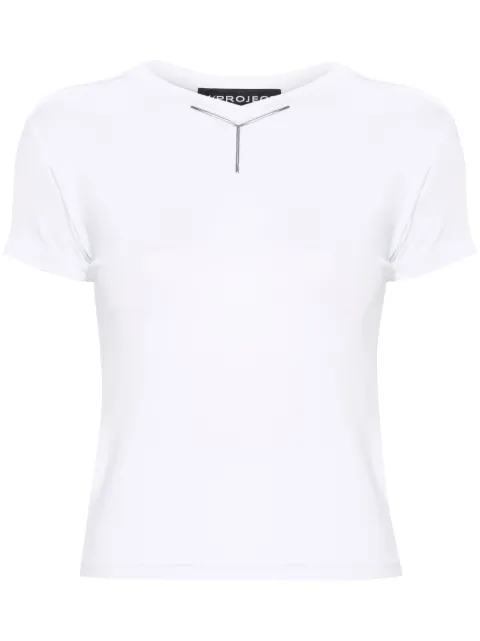 Y/Project logo-appliqué T-shirt White 104TO004