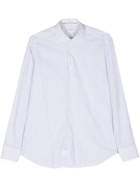 Tintoria Mattei geometric-print cotton shirt White NJWRRA