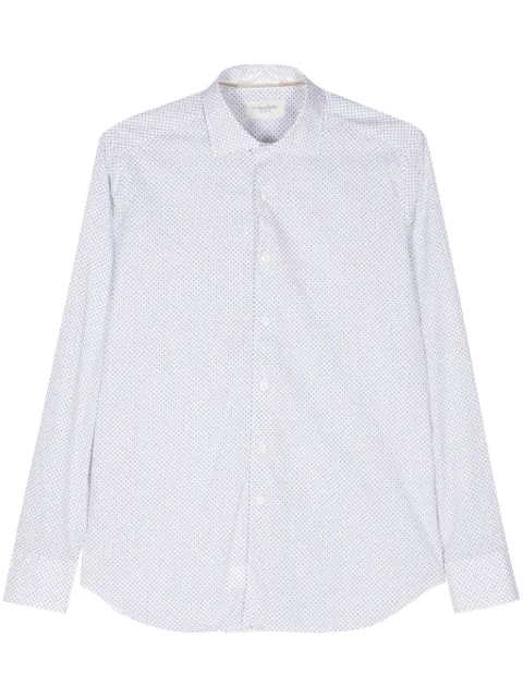 Tintoria Mattei geometric-print cotton-blend shirt White NJWQFW