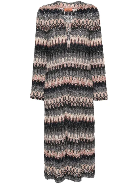 Missoni zigzag metallic long cardigan Black DS24SM0UBR00UO