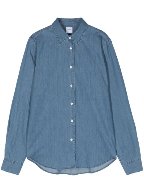 ASPESI long-sleeve cotton shirt Blue 5422M124