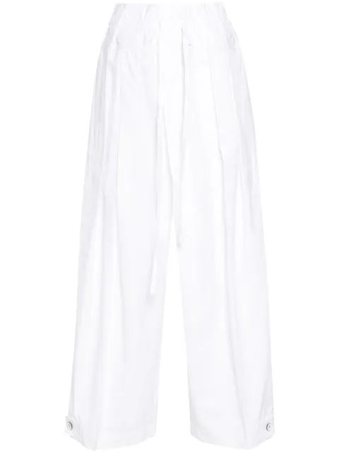 Jil Sander poplin cotton trousers White J02KA0244J45202