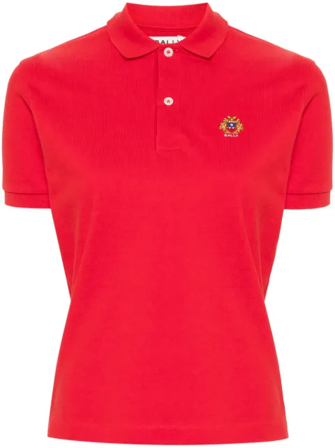Bally logo-embroidered cotton polo top Red WJE04RCO228