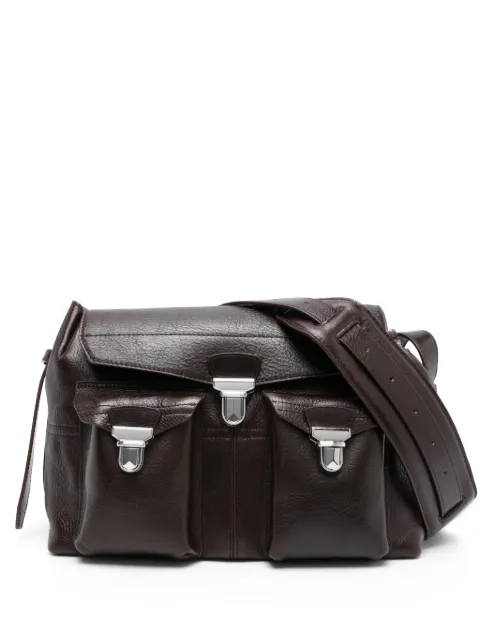 LEMAIRE medium Gear bag in leather Brown BG0096LL0067