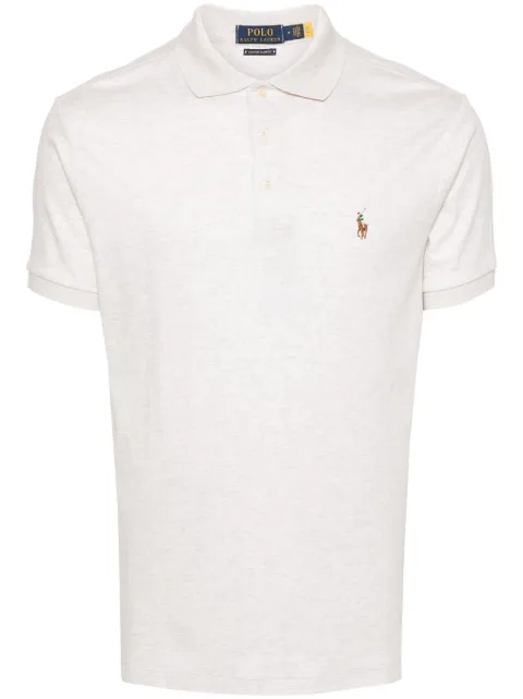 Polo Ralph Lauren Polo Pony-embroidered cotton polo shirt Neutrals 710713130002
