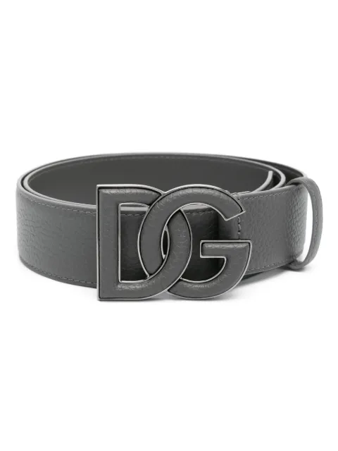 Dolce & Gabbana logo-buckle leather belt Grey BC4675AT489