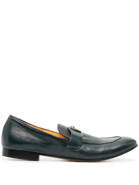 Madison Maison Lock leather loafers Green MD203