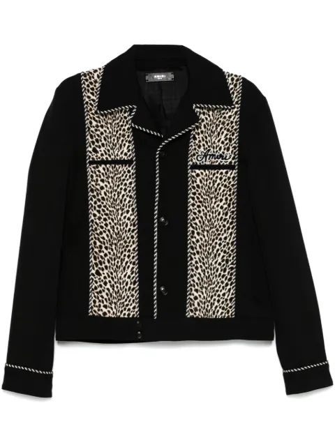 AMIRI leopard cadet jacket Black AMOUBN1034