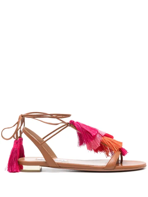 Aquazzura Capri tassel-detail sandals Brown CPTFLAS0NAPTOB