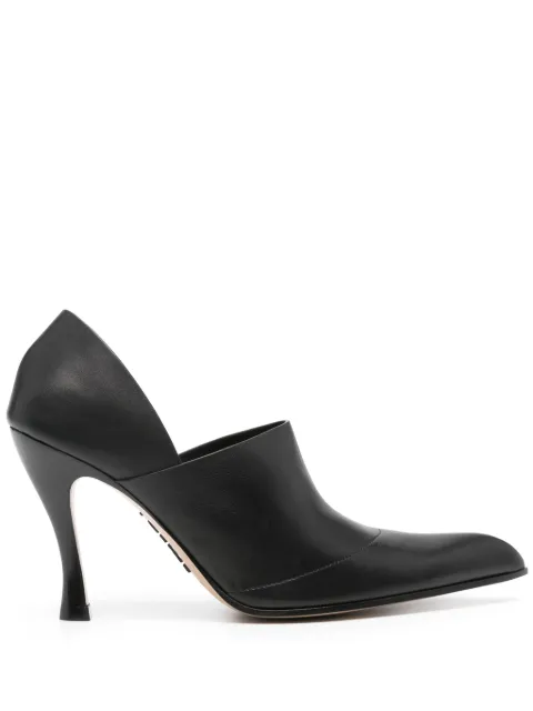LOEWE Comic 95mm leather pumps Black LLSOS01X011100