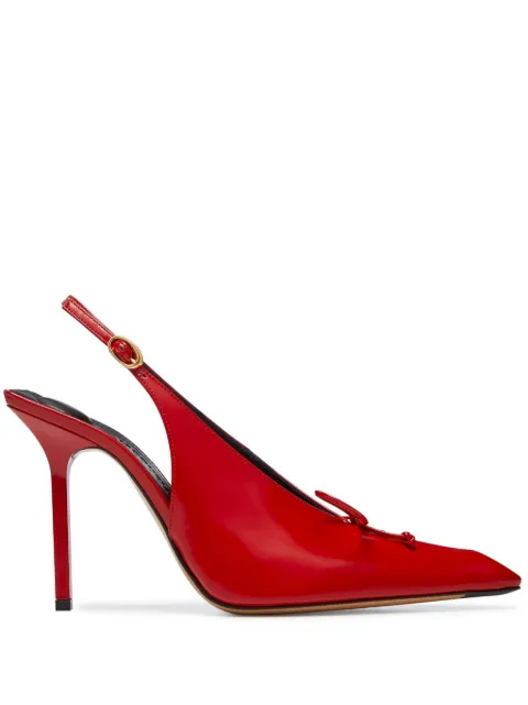 Jacquemus Abra 100mm slingback sandals Red FOW00137AC18A03