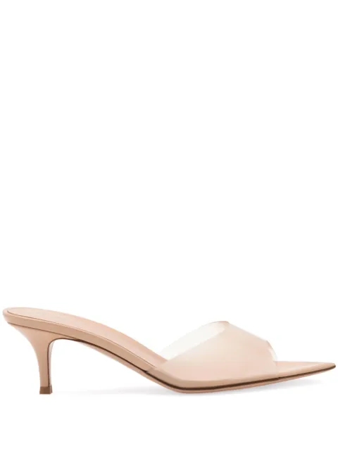 Gianvito Rossi Elle 55mm translucent mules Neutrals G1512055RICGSV