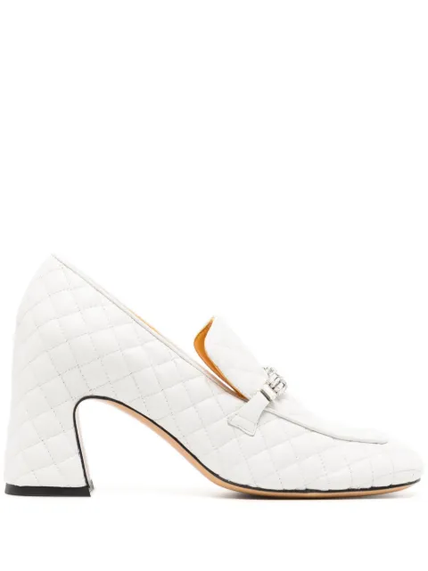 Madison Maison 70mm quilted leather pumps White MD100
