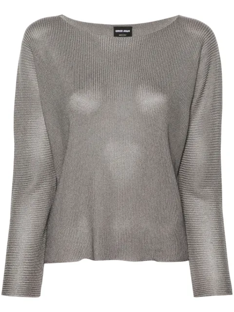 Giorgio Armani boat-neck jumper Grey 3DAM10AM33Z