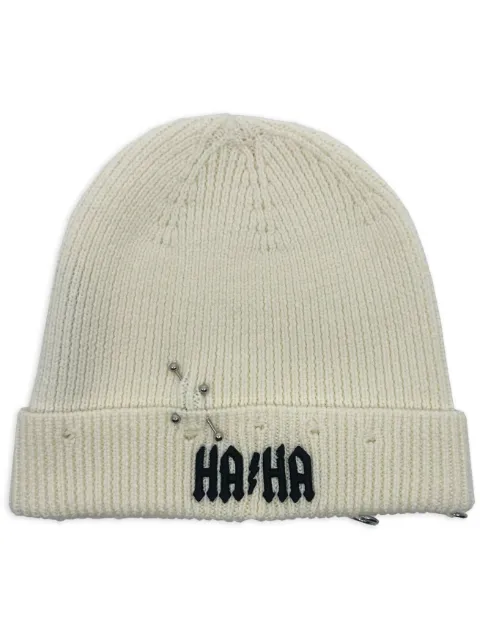 Haculla Ha Ha wool beanie White HA08BDH09