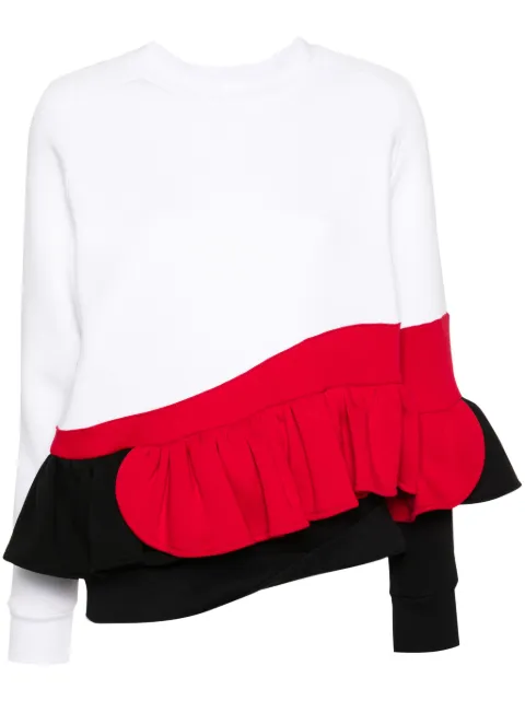 Ioana Ciolacu Pavlova colour-block sweatshirt White ID24SW05