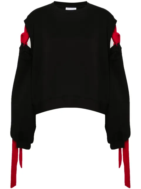 Ioana Ciolacu Stamp cold-shoulder sweatshirt Black ID24SW10