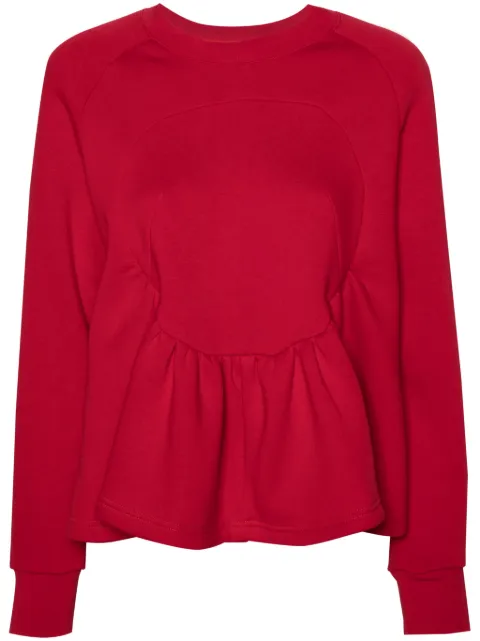 Ioana Ciolacu Calypso ruched-detail sweatshirt Red ID24SW04