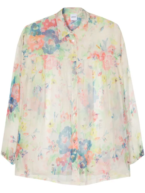 ASPESI floral-print crepon shirt Pink 5474E331