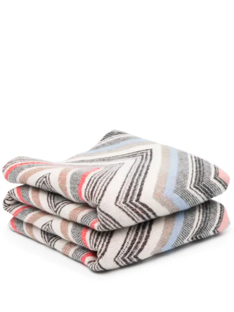 Missoni Home zigzag-woven knitted blanket Blue 1D3PL99005
