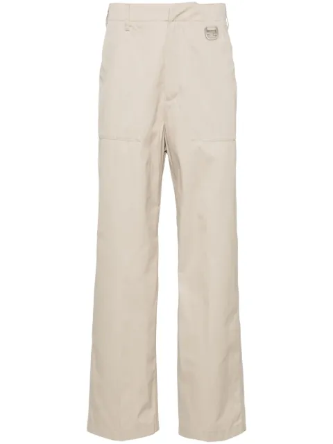 FENDI logo-plaque straight-leg trousers Neutrals FB0976AR8W