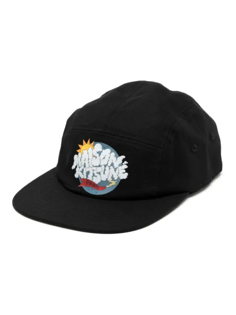 Maison Kitsuné Cloudbuster cotton baseball cap Black MM06110WW0095P199
