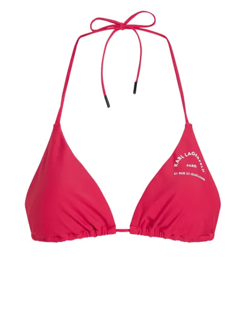 Karl Lagerfeld Rue St-Guillaume triangle bikini top Pink 230W2215748