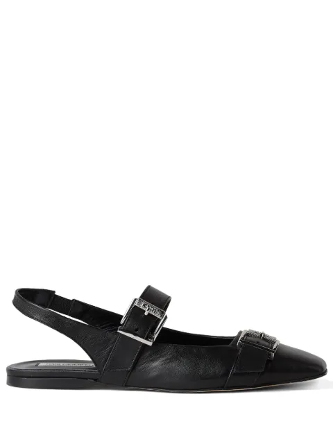 Karl Lagerfeld Konnie double-strap leather pumps Black KLL40186989