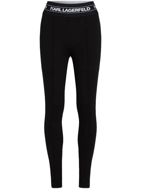 Karl Lagerfeld logo-tape leggings Black 245W1050999