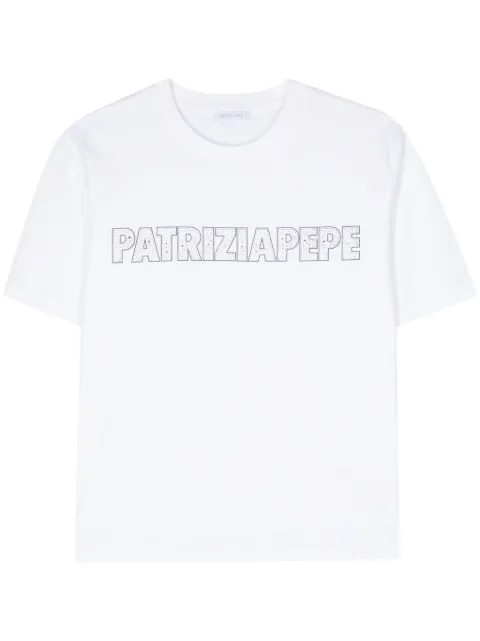 Patrizia Pepe rhinestone-embellished T-shirt White 2M4389J089