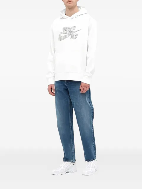 Nike striped-logo hoodie White CV0279