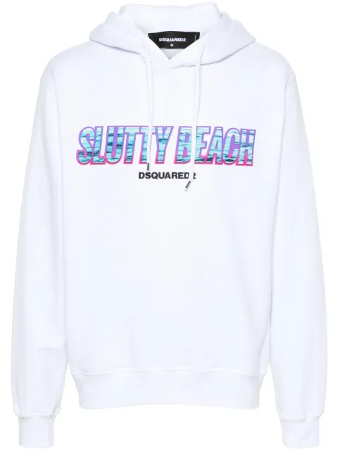 DSQUARED2 Cool Fit cotton hoodie White S71GU0661S25551