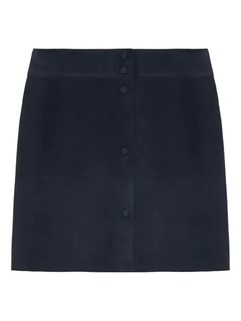Yves Salomon suede skirt Blue 24EYJ22245AVXXA7058