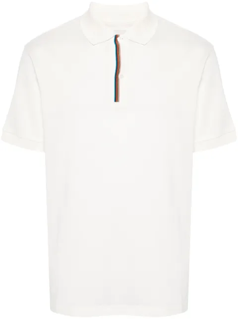 Paul Smith Signature Stripe-trim polo shirt White M1R958PPL00089