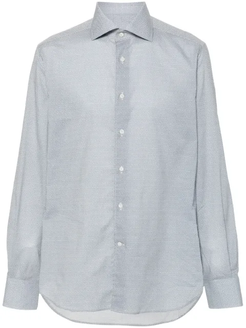 Corneliani geometric-pattern shirt Blue 93P1001009311913