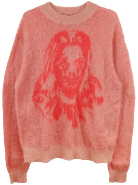SAINT MXXXXXX mohair-blend jumper Pink SMA220000073