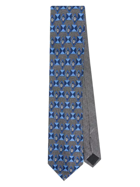 Versace Pre-Owned 1990s Medusa-Head silk tie Blue VRS150XG
