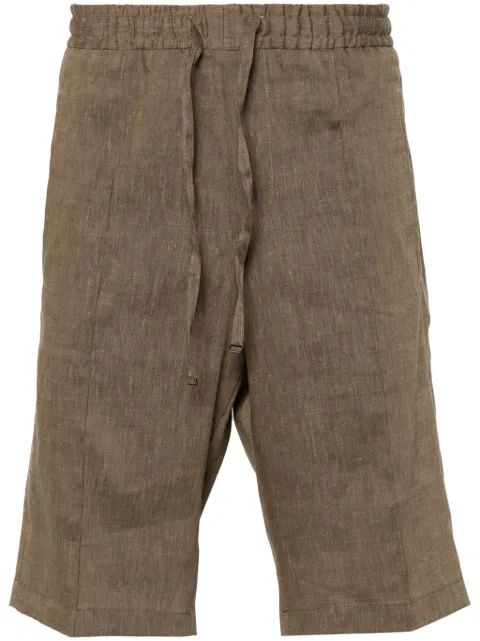 Corneliani slub-texture shorts Brown 9345179314501