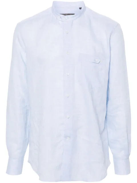 Corneliani linen shirt Blue 93P1039311091