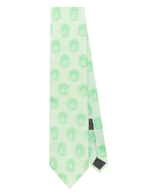 Versace Pre-Owned 1990s Medusa-Head silk tie Green VRS180XB