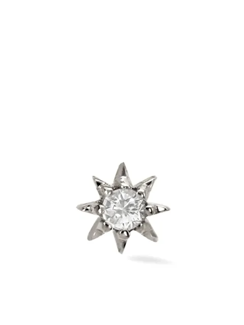 Lark & Berry 14kt white gold Interstellar Starburst diamond earring Silver LBDJ079