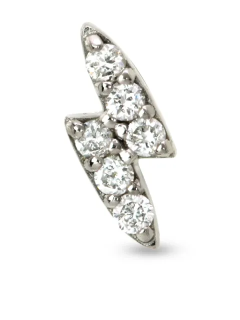 Lark & Berry 14kt white gold Lightning Strike diamond stud earring Silver LBP22014L