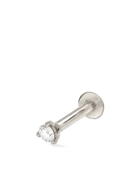 Lark & Berry 14kt white gold Modernist diamond earring Silver LBDJ077