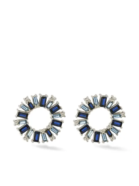 Lark & Berry sterling silver Blue Dahlia sapphire earrings Silver CG22024