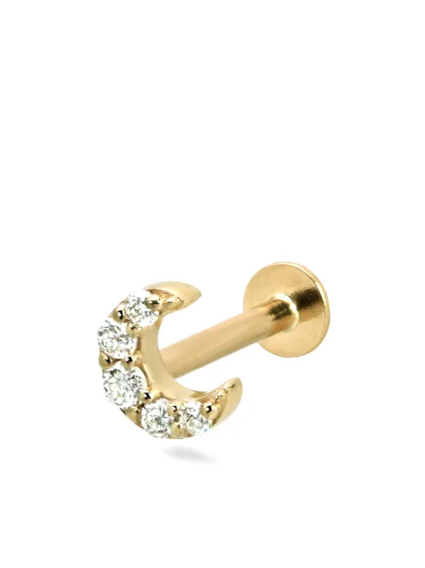 Lark & Berry 14kt yellow gold mini Moon diamond stud earring Gold LBP22015