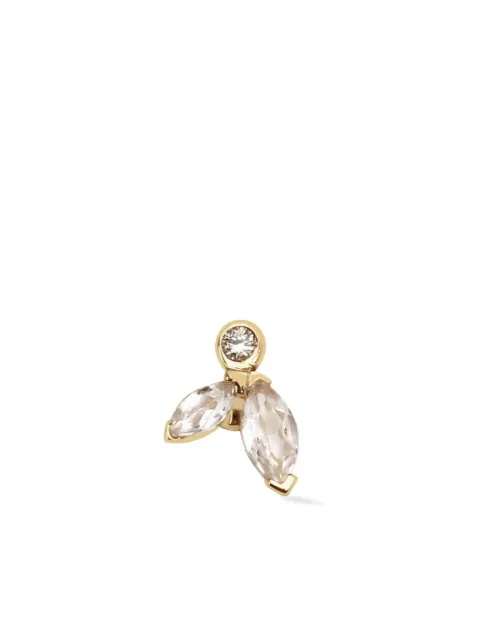 Lark & Berry 14kt yellow gold Veto diamond and sapphire earring Gold LBDJ065