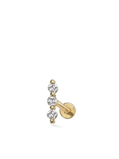 Lark & Berry 14kt yellow gold Modernist diamond earring Gold LB1908D